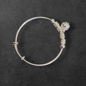 Chic Silver Bracelet with Sparkling Charms